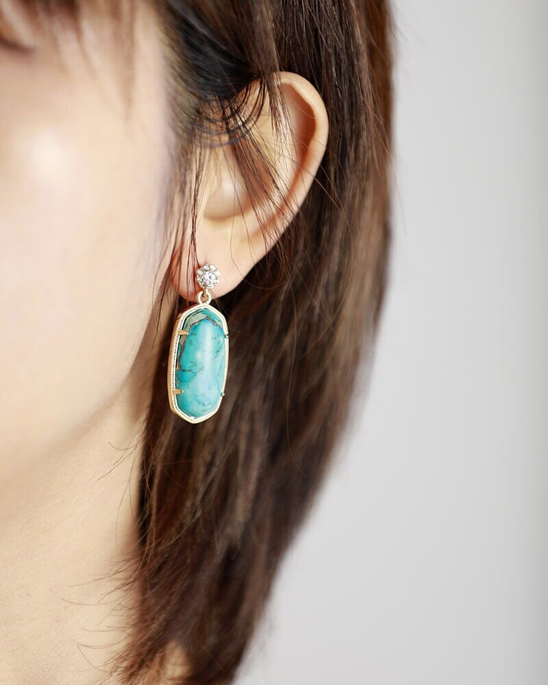 Healing Turquoise Stud Earrings