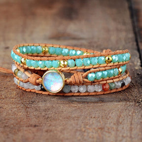 Balancing Natural Opal Wrap Bracelet