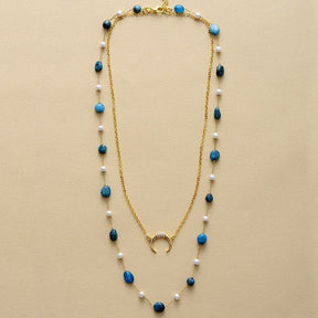 Radiant Lapis Lazuli Chain Necklace - BFCM 70% OFF
