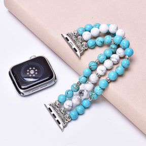 Soothing Turquoise Howlite Mixture Perfect Fit Apple Watch Strap