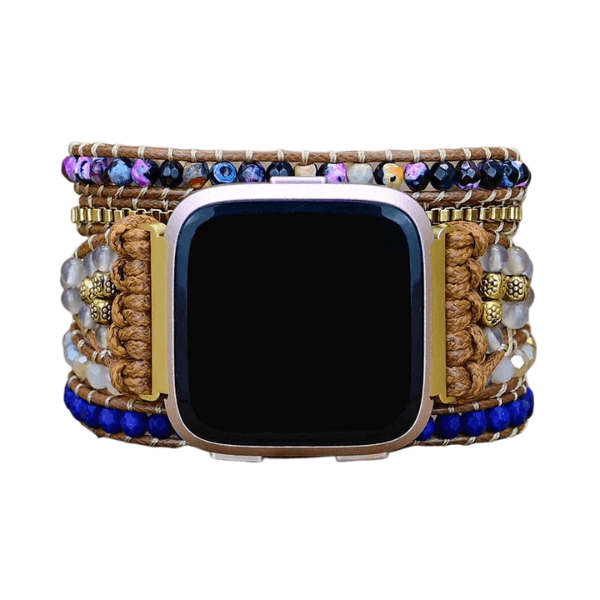 Cinturino per orologio Fitbit Versa 2 con perle di vetro curativo