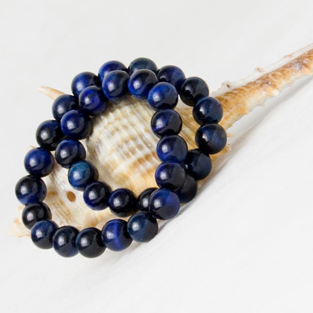 Natuurlijke blauwe tijgeroog armband