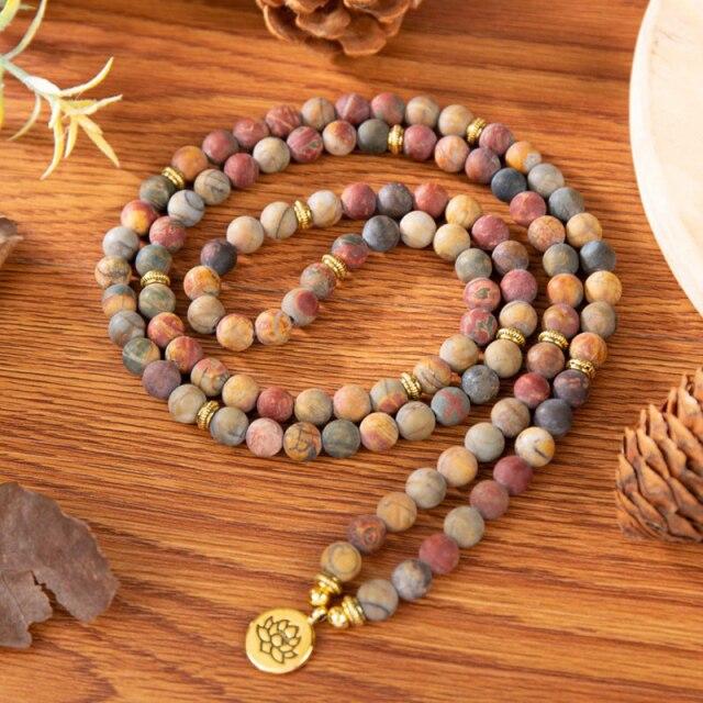 Healing Picasso Jasper 108 Mala