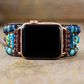 Blue Charm Jasper Apple Watch Strap