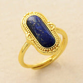 Adjustable Lapis Lazuli Princess Ring