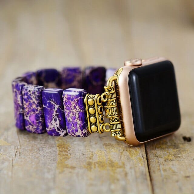 Lustrous Imperial Jasper Perfect Fit Apple Watch Strap