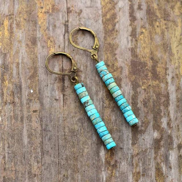 Healing Turquoise Tower Earring